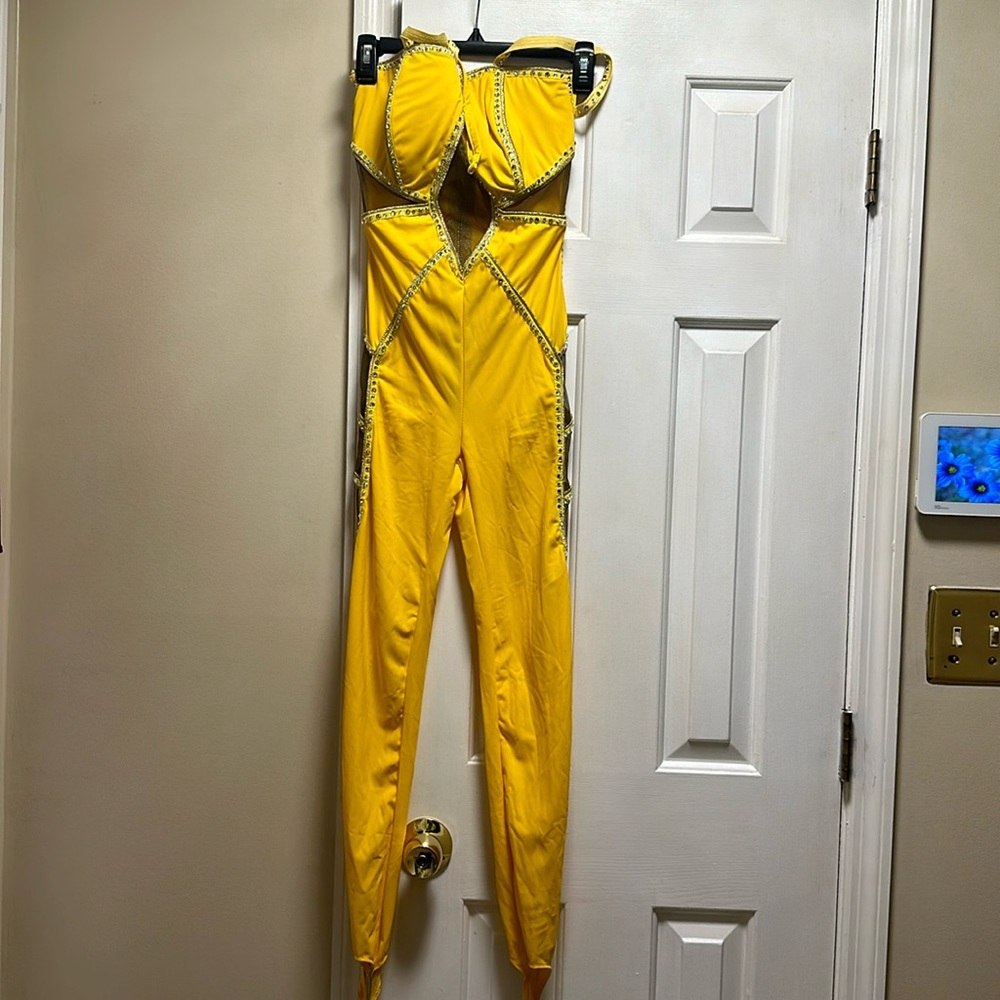 Taylor Made Spandex, Sheer & Rhinestone Jumpsuit